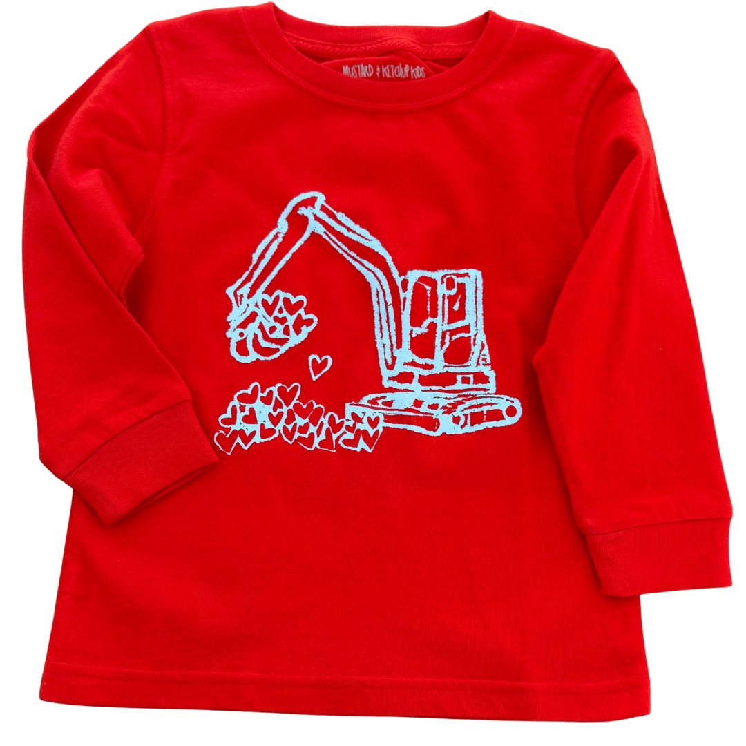 Red Heart Digger LS T-Shirt