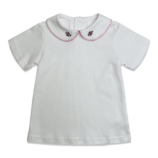 Red & Black Peter Pan Collar Shirt