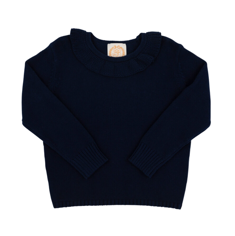 Reece Ruffle Sweater Nantucket Navy