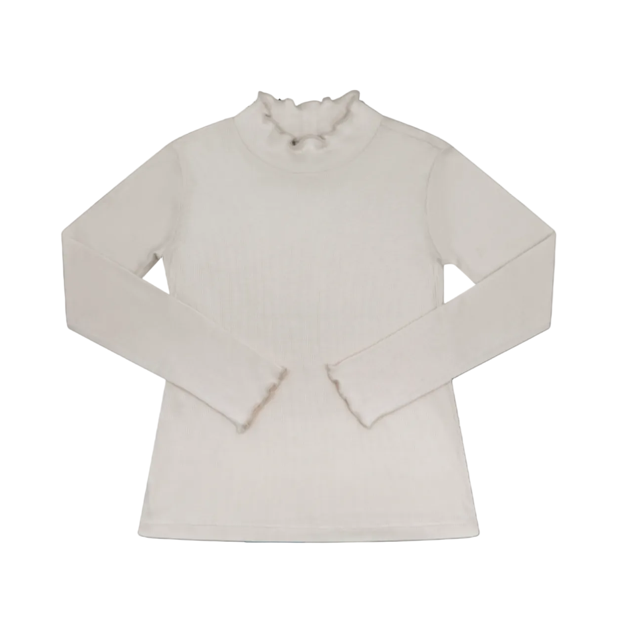 Remi Ribbed Turtleneck Champbell Cream
