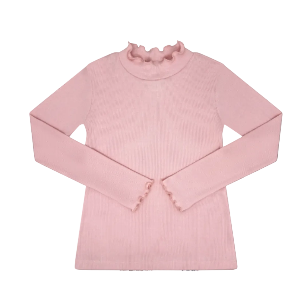 Remi Ribbed Turtleneck Party Pink