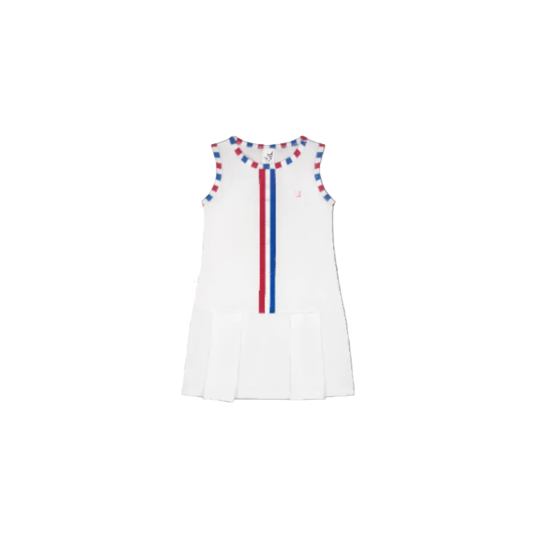 Renea Dress Pure Coconut, Resort Royal, Richmond Red