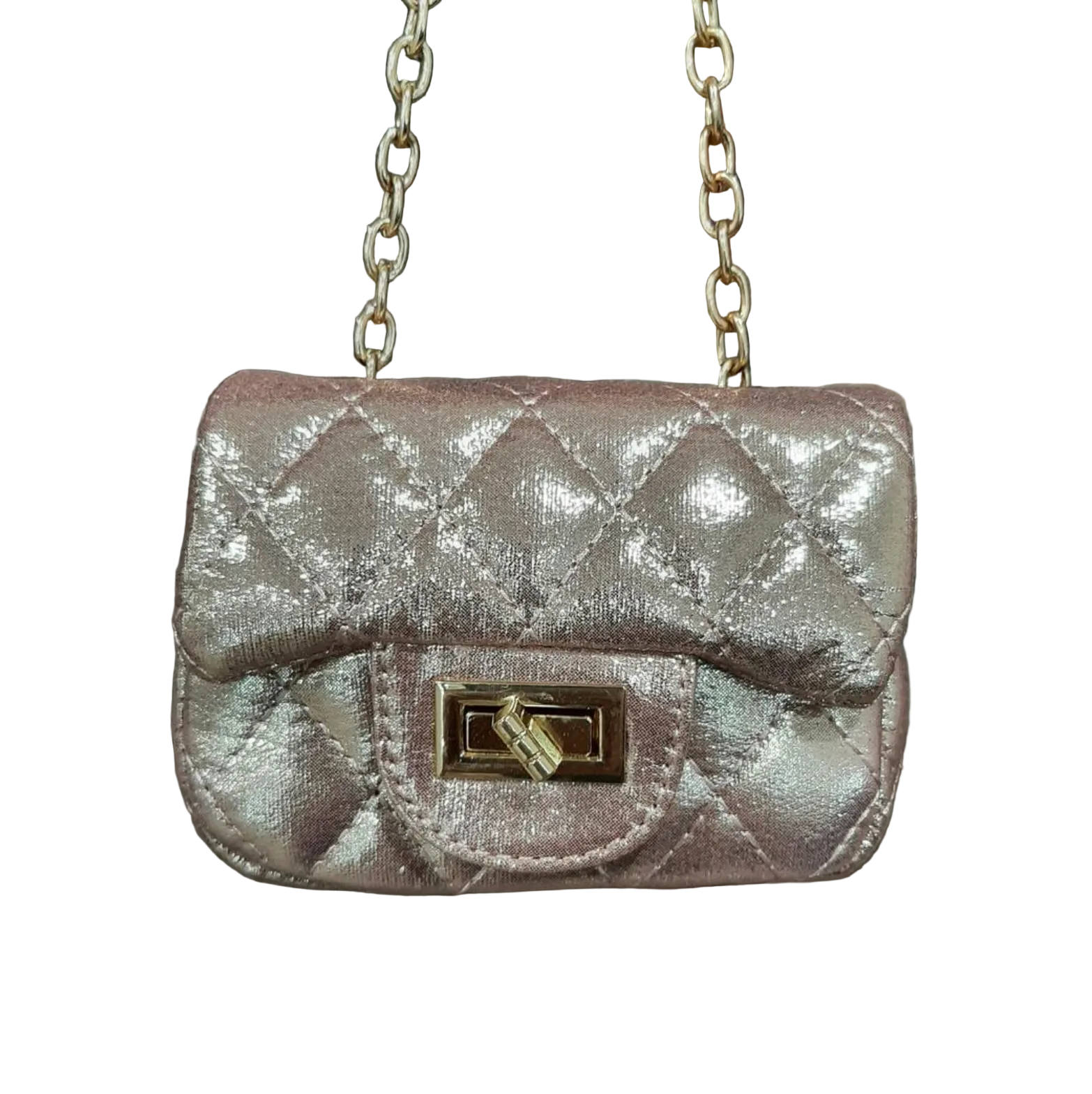 Rose Gold Quilted Purse