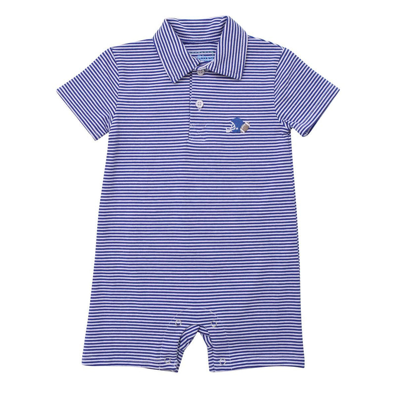 Royal Stripe Game Day Romper