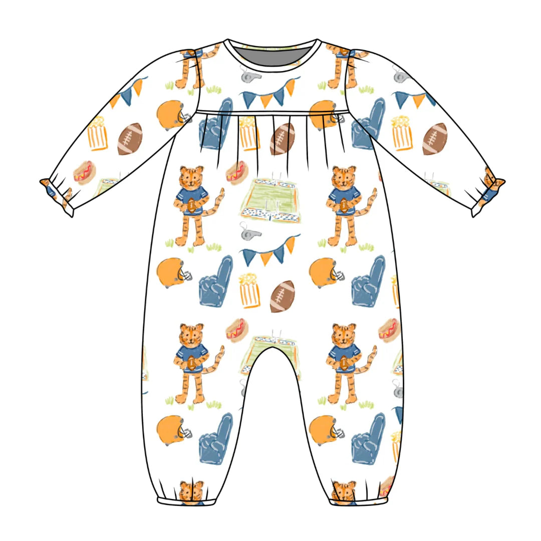 PRE-ORDER Ruthie Romper- Game Day Tiger