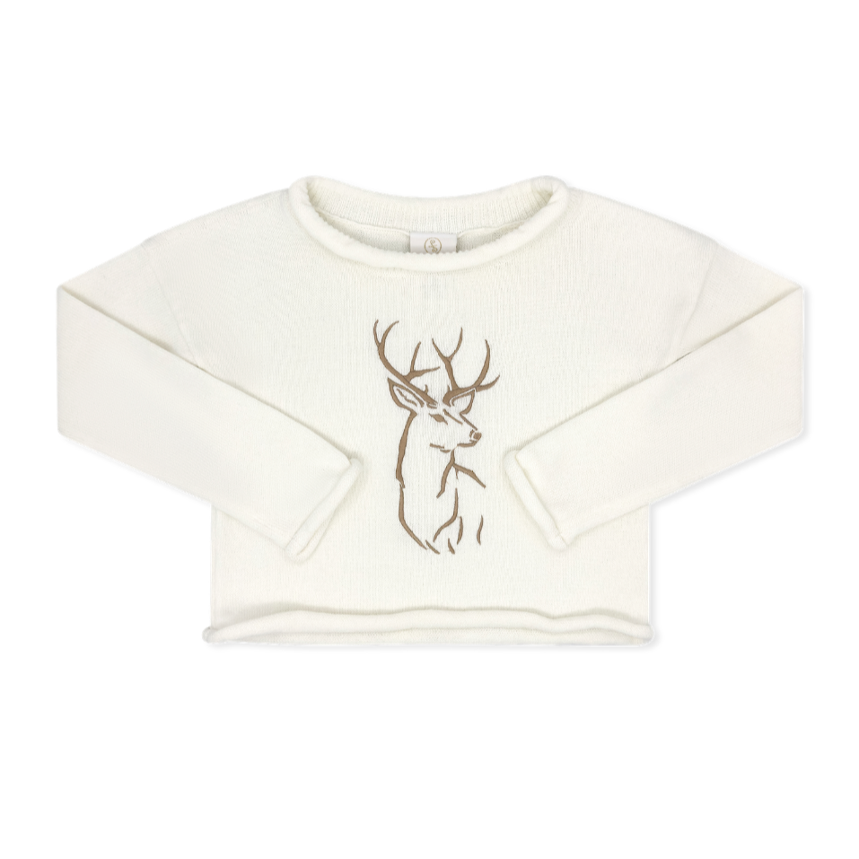 Ryan Roll Neck Sweater - Kingsport Khaki, Deer