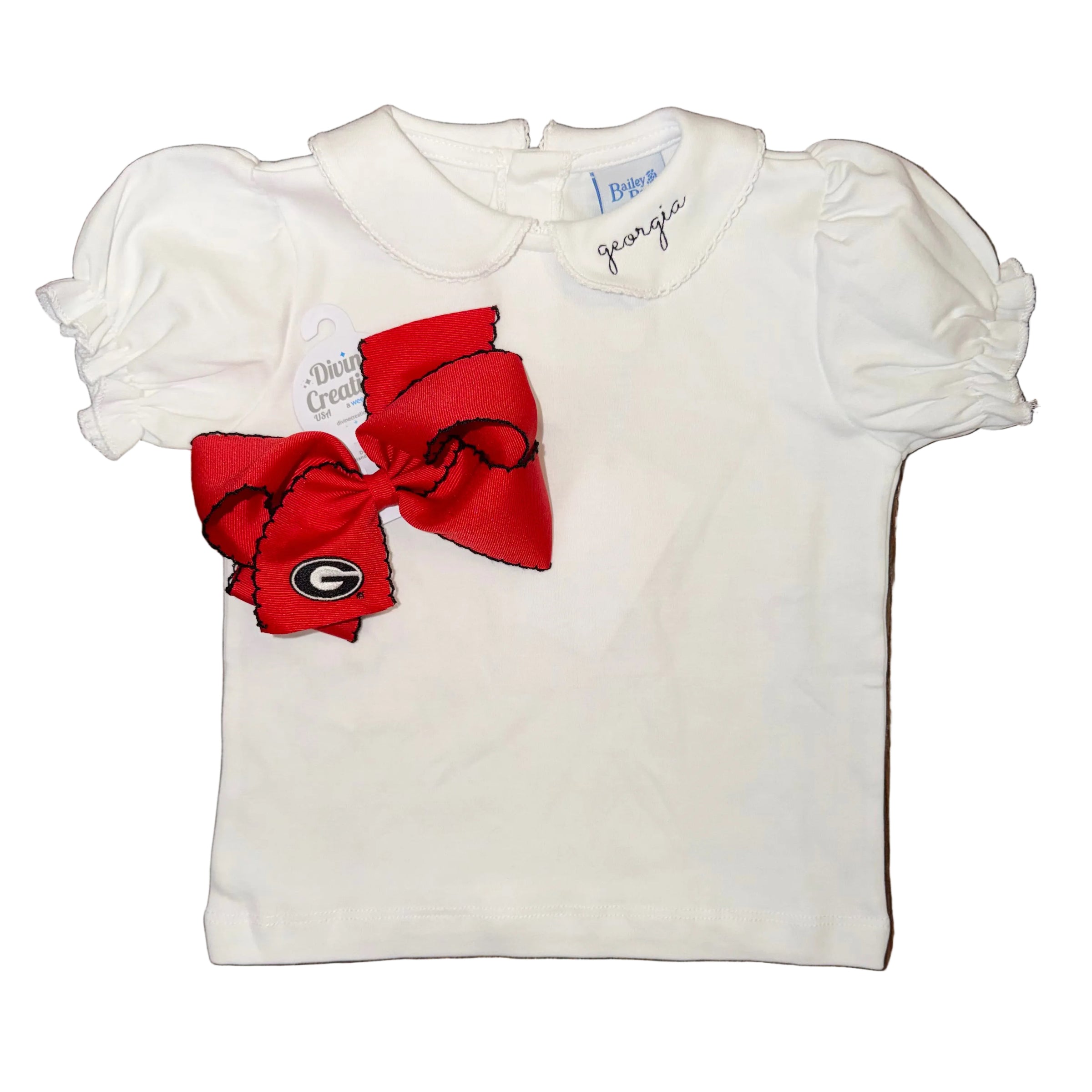 SS Pima Peter Pan Collar Ruffle Shirt