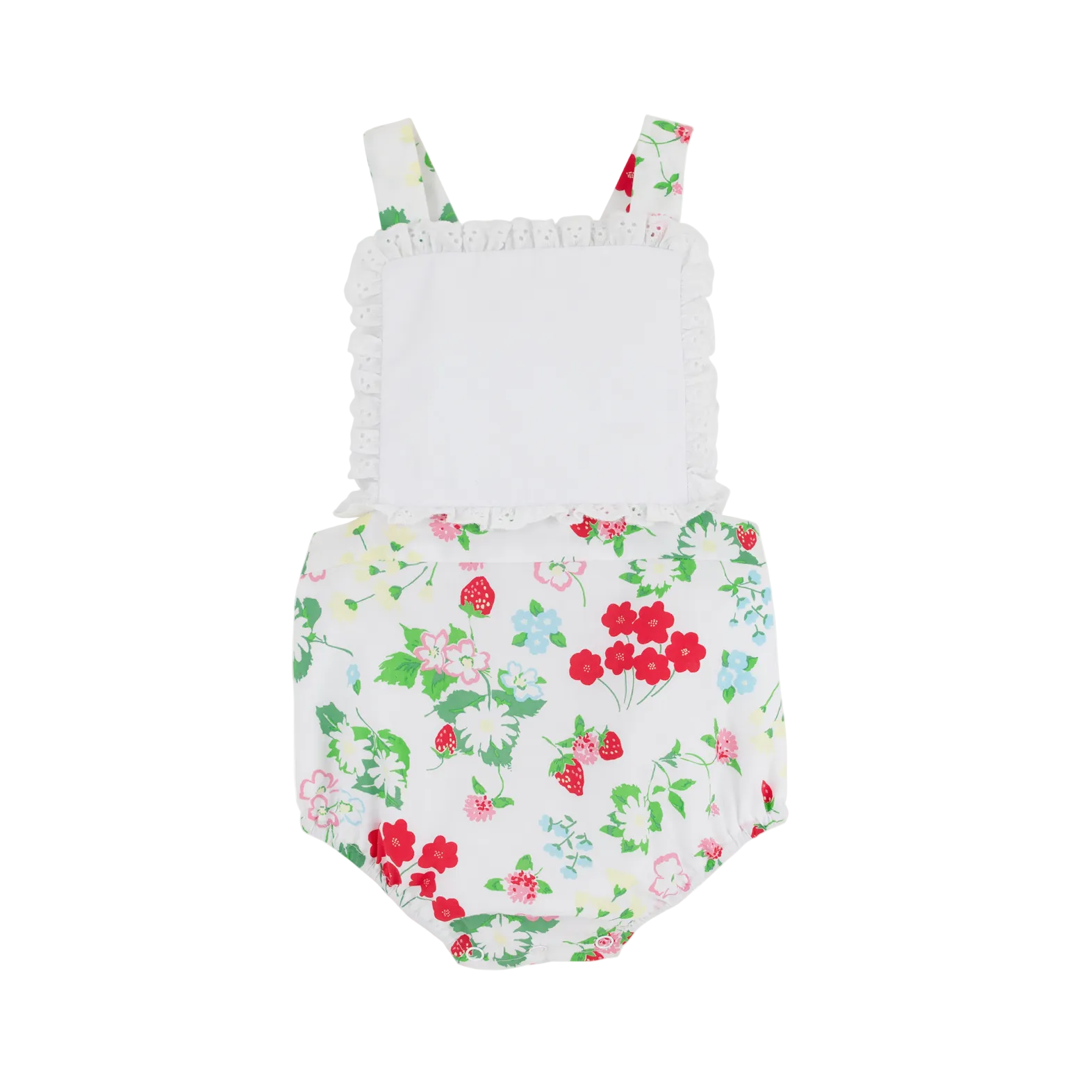 Sally Sunsuit Broadcloth Berry Sweet Worth Ave White