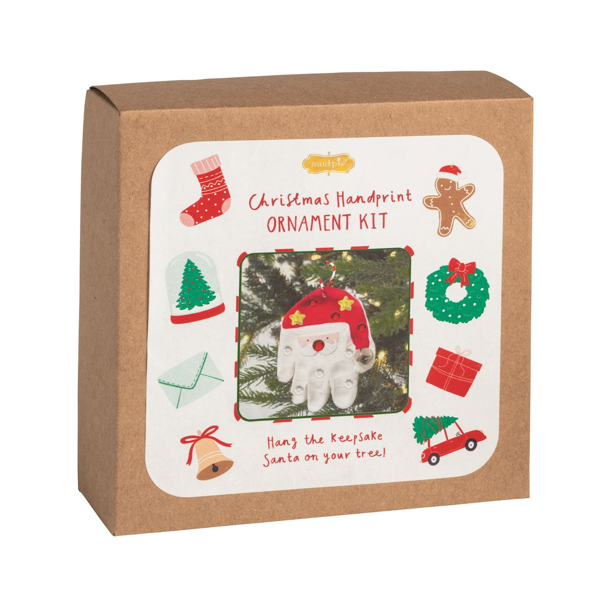 Diy Santa Handprint Ornament