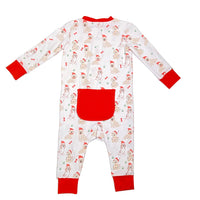 Santa Paws Footless Zipper Pajama