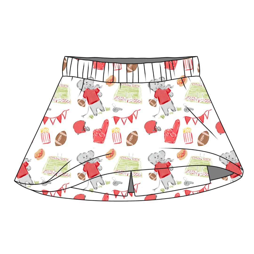 PRE-ORDER Sara Catherine Skort- Game Day Elephant