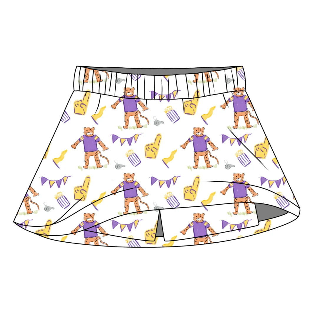 PRE-ORDER Sara Catherine Skort- Game Day LSU