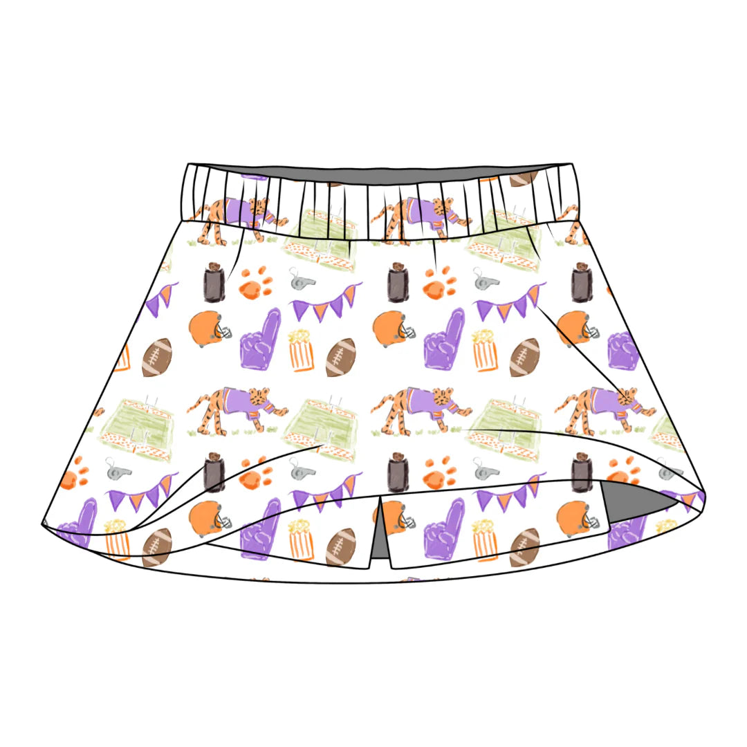 PRE-ORDER Sara Catherine Skort- Game Day Tiger Paws