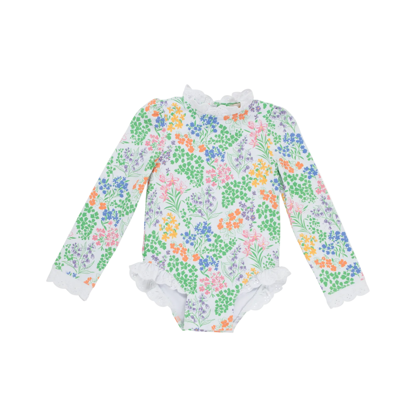 Sarasota Surf Suit Gaston St Garden/Worth Ave White