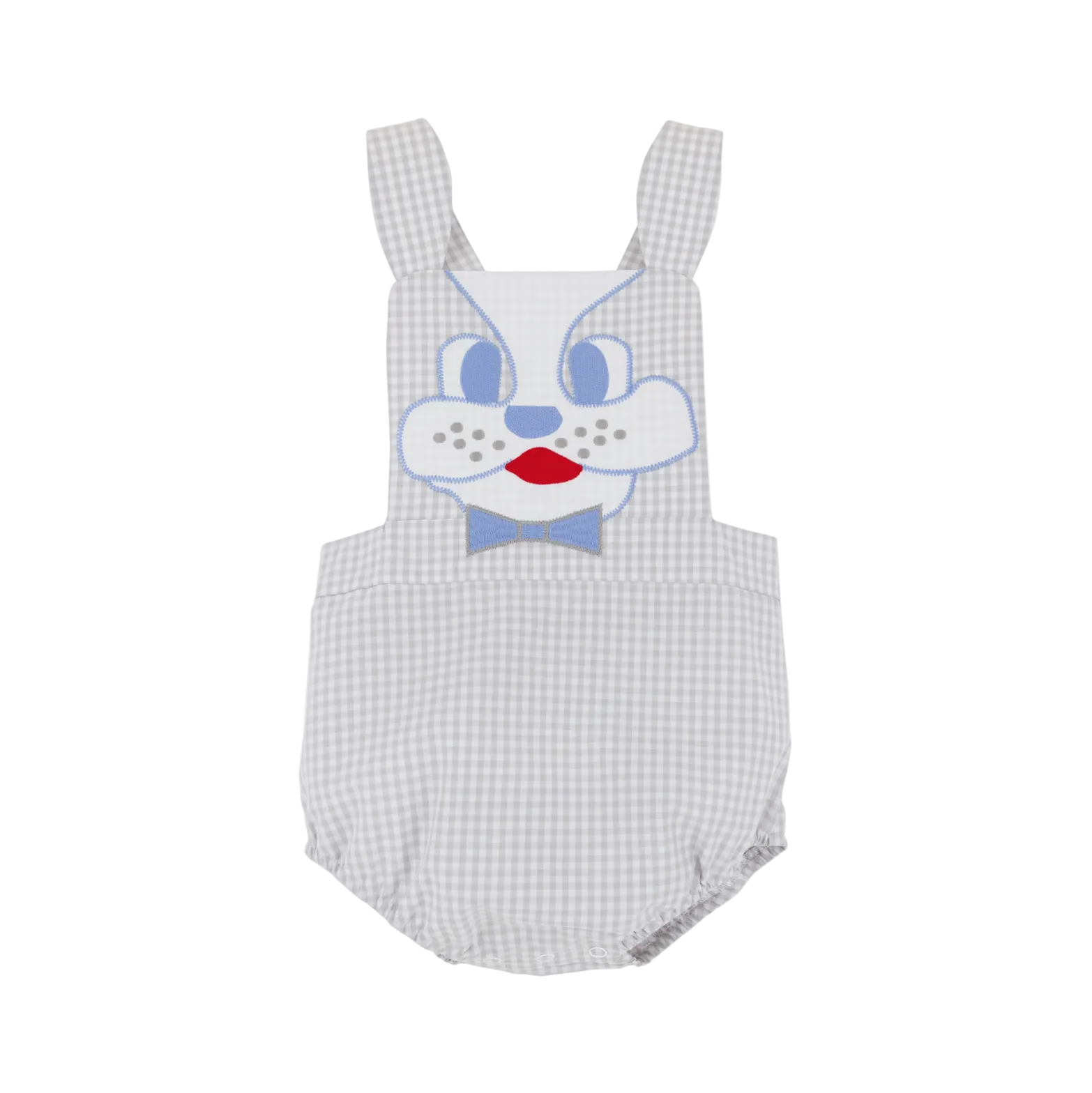 Sayre Sunsuit Grantley Gray Mini Gingham Dog Face
