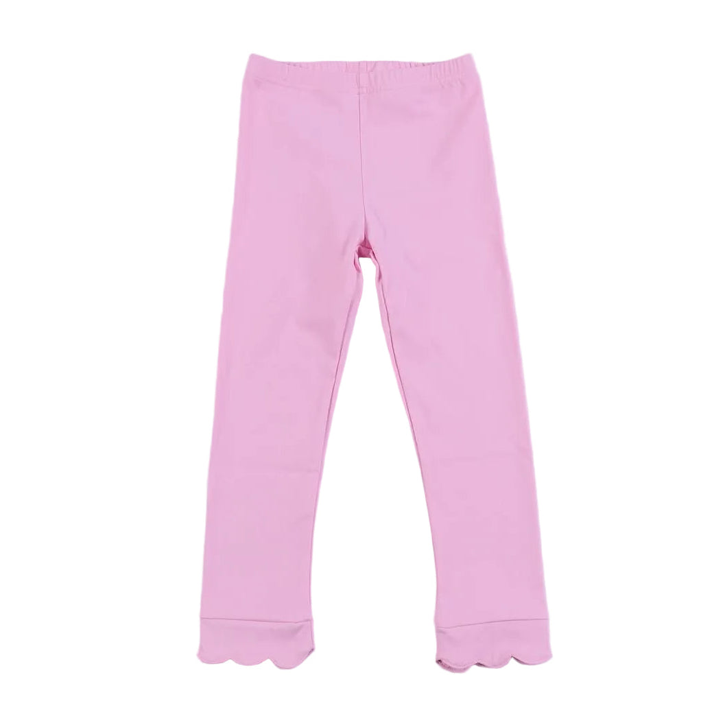 Poppy Pink Scalloped Leggings