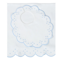 Scallop Dot Bib and Burp Set