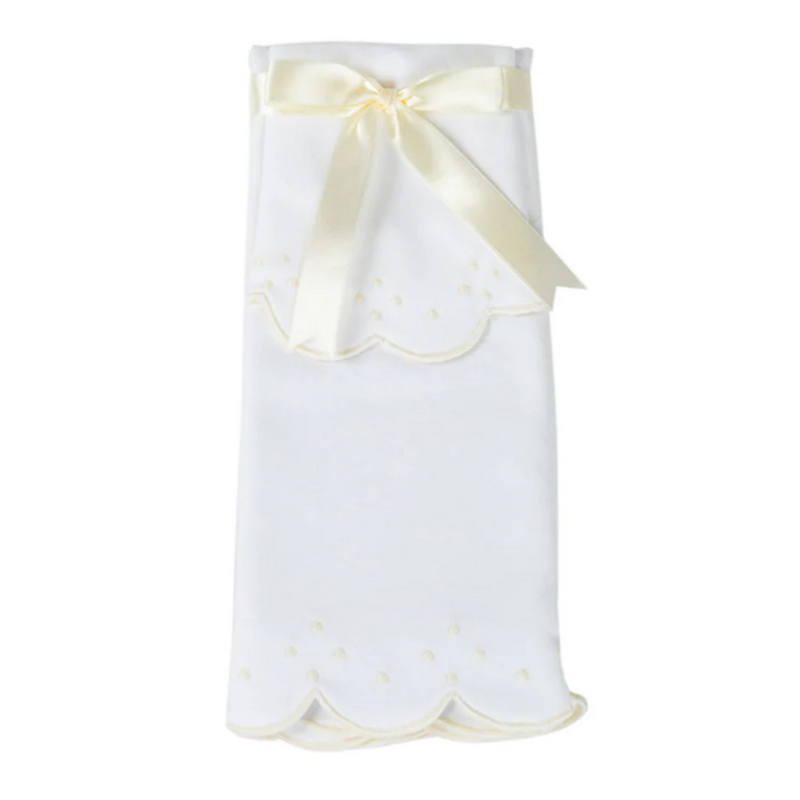 Scallop Dot Bib and Burp Set