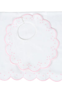 The Proper Peony Scallop Dot Bib and Burp Set