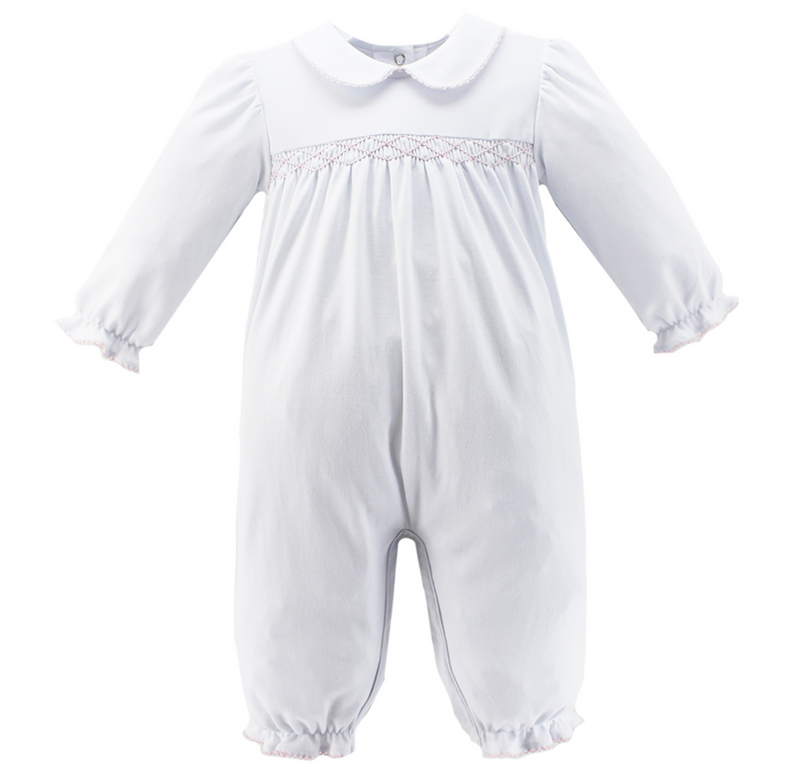 Audrey Smocked Romper-Knit