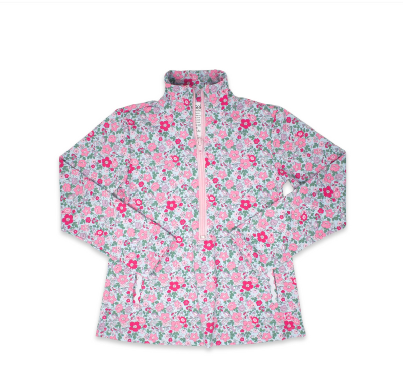 Heather Half Zip - Floral