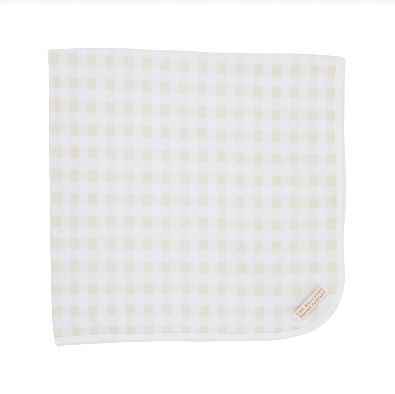 Palmetto Pearl Gingham Baby Buggy Blanket Max and Molly