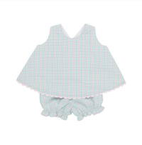 Sir Proper's Preppy Plaid Susanne Swing Top Set-Ric Rac