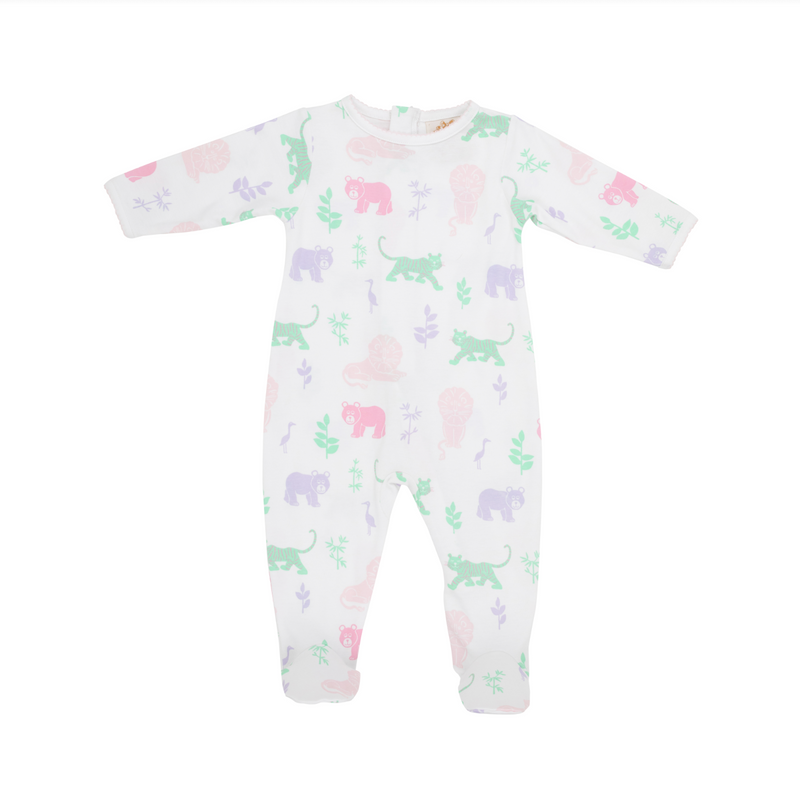 Lions Tigers and Bears Rock Me Romper-3/6m