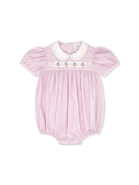 Ruth Ribbon Bubble-Baby Pink Minigingham