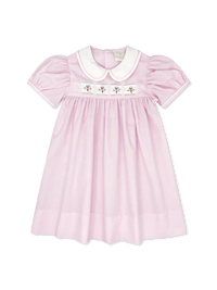 Ruth Ribbon Dress- Baby Pink Minigingham