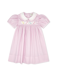 Ruth Ribbon Dress- Baby Pink Minigingham