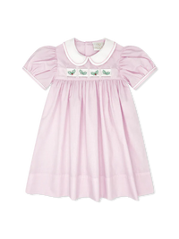 Ruth Ribbon Dress- Baby Pink Minigingham