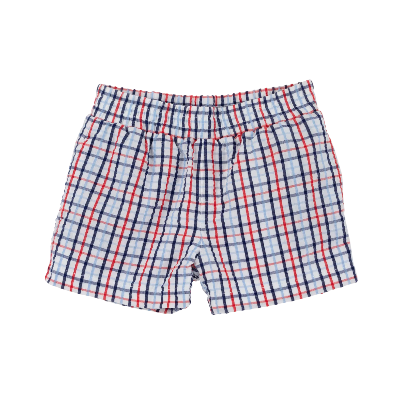 Sheffield Shorts Seersucker Pierce Mill Plaid Seersucker Nantucket Navy