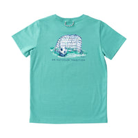 Short Sleeve Cotton T-Shirt - Marine Green