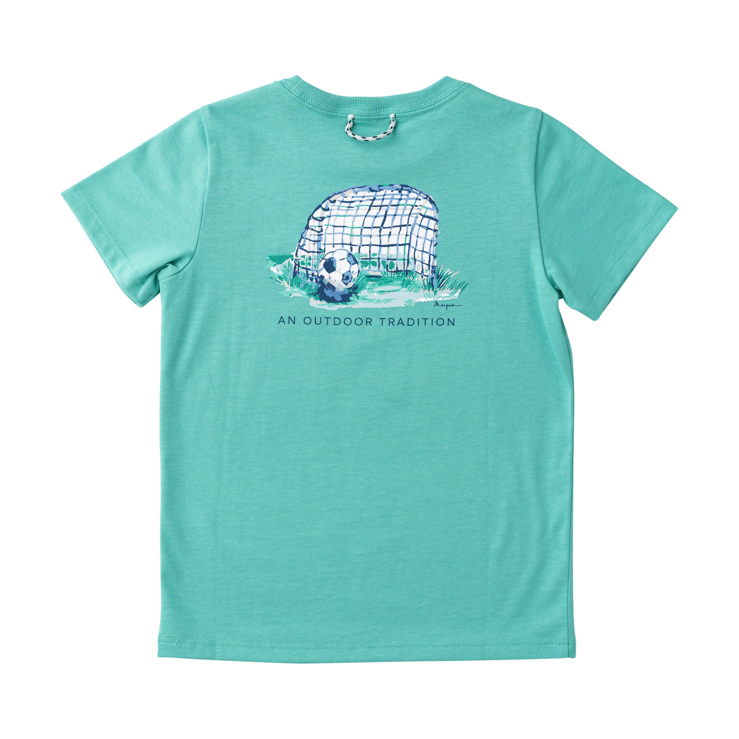 Short Sleeve Cotton T-Shirt - Marine Green
