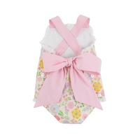 Sisi Sunsuit Broadcloth Boca Grande Begonia Hamptons Hot Pink Pique Stripe