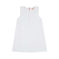 Sleeveless Betts Bow Dress Eyelet Worth Ave White