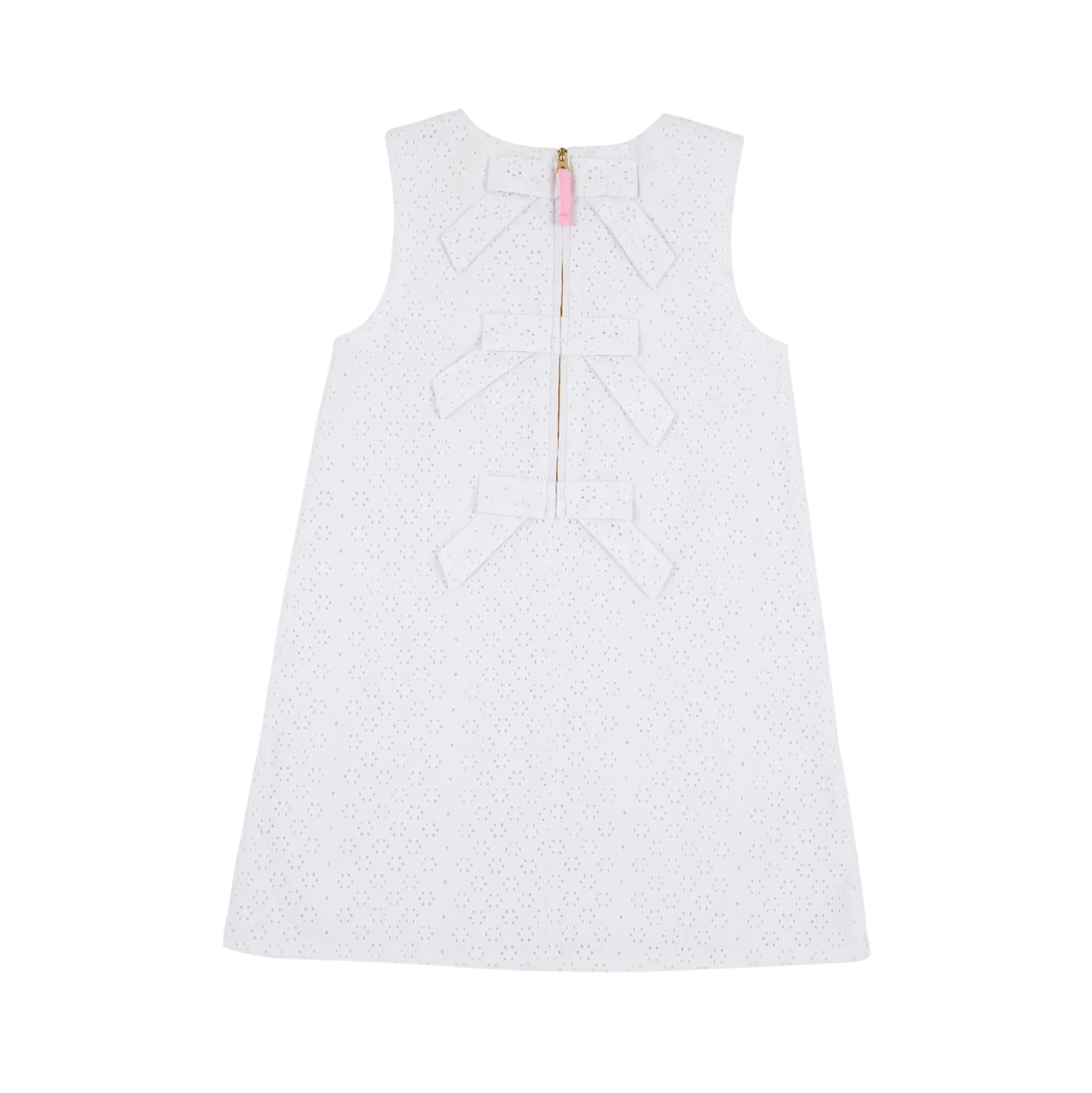 Sleeveless Betts Bow Dress Eyelet Worth Ave White
