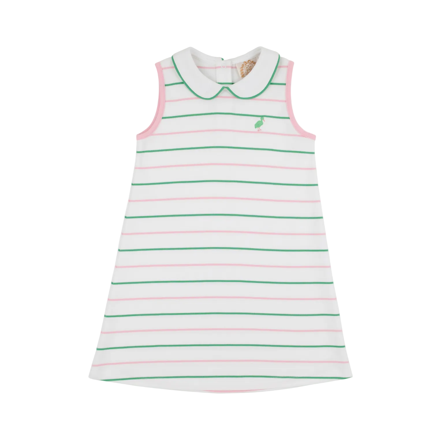 Sleeveless Maude's Peter Pan Collar Dress Tradd Street Stripe Pier Party Pink