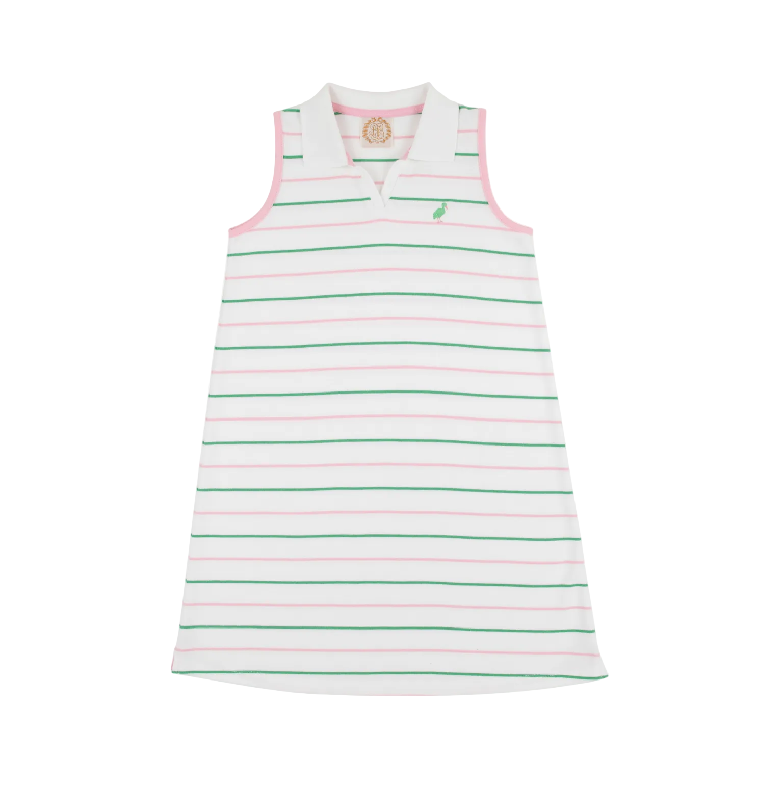 Sleeveless Maude's Polo Dress Tradd Street Stripe Pier Party Pink