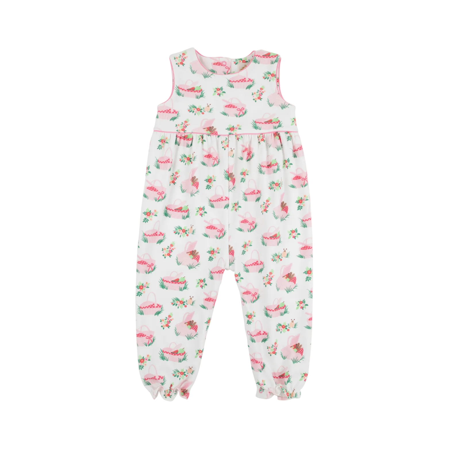 Sleeveless Rebecca Romper Pima Pink Picnic Pack Hamptons Hot Pink