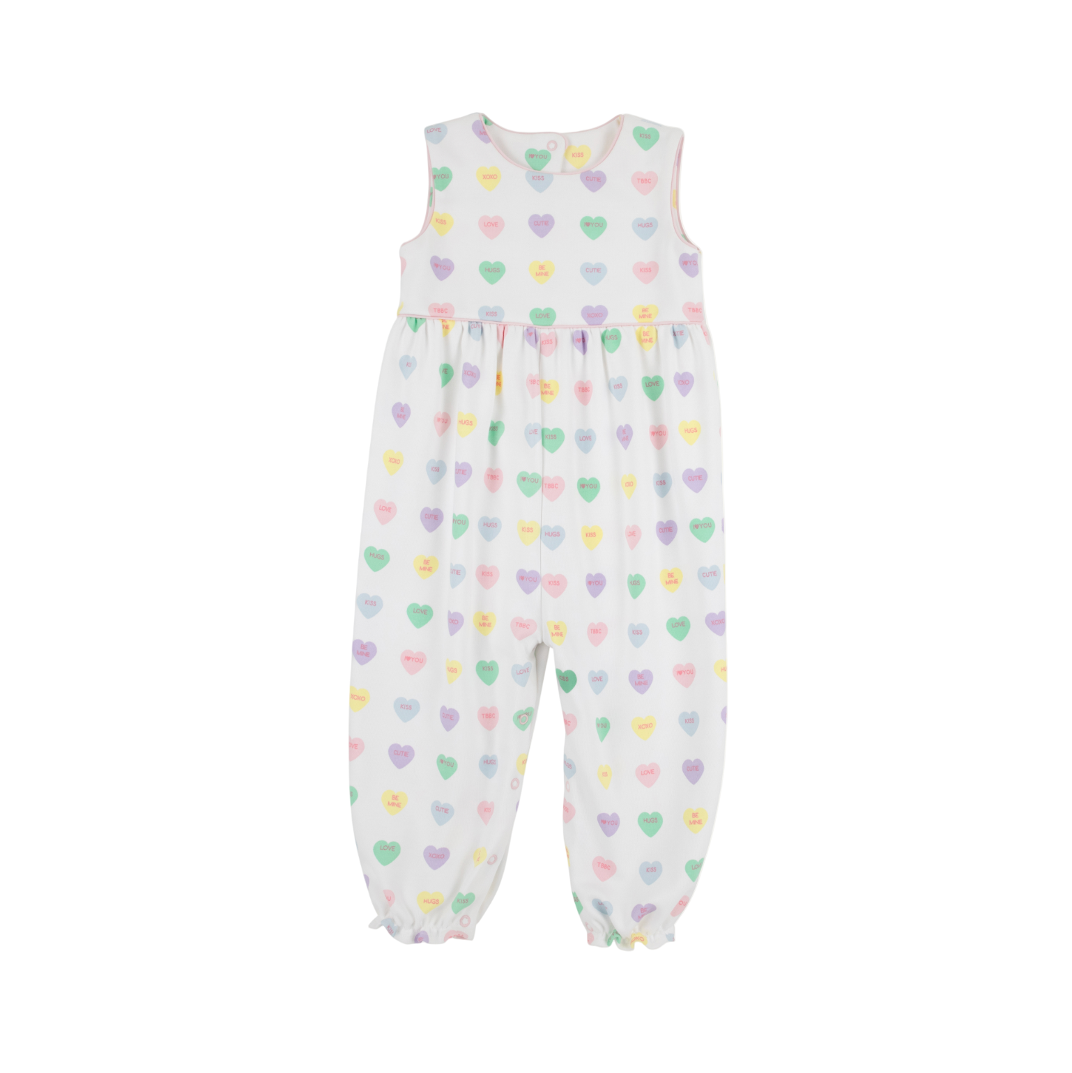 Sleeveless Rebecca Romper Pima We Heart You Palm Beach Pink