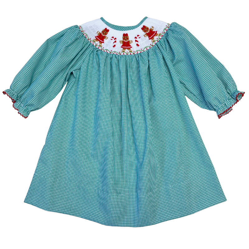 Smocked Gingerbread Bishop Dress