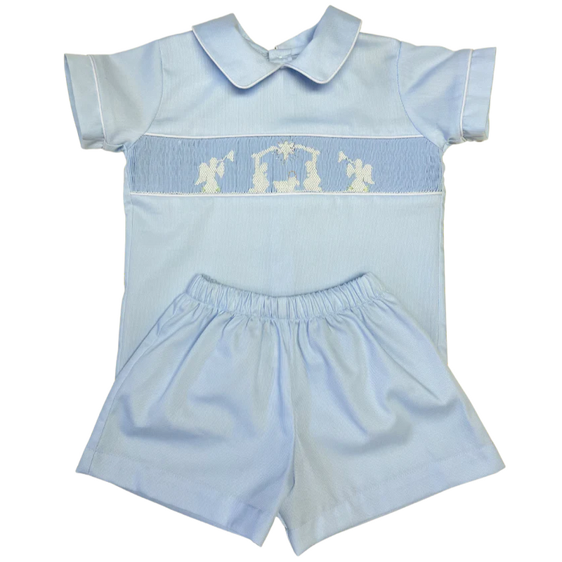 Smocked Nativity Short Set