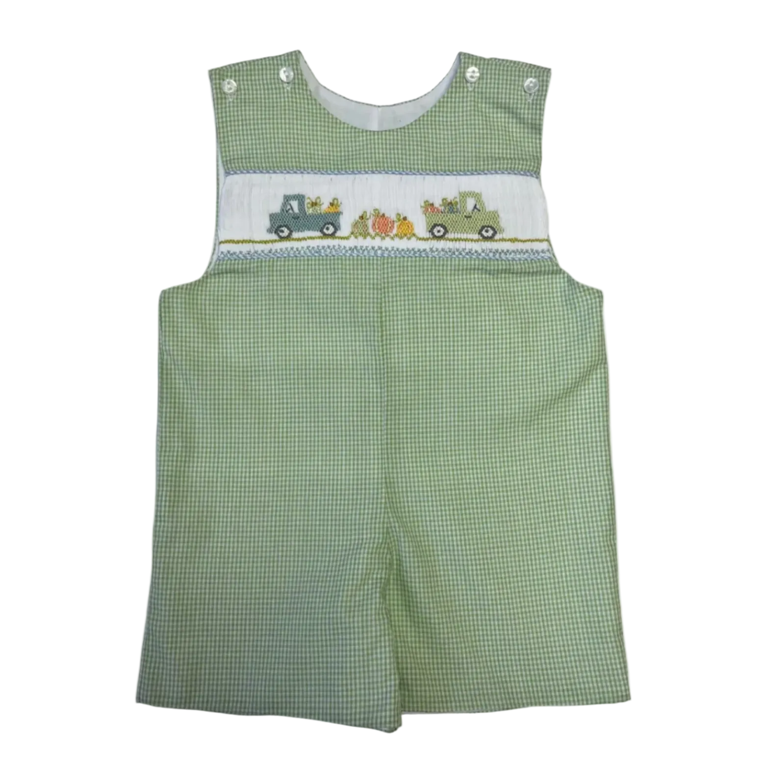 Smocked Pumpkin Shortall