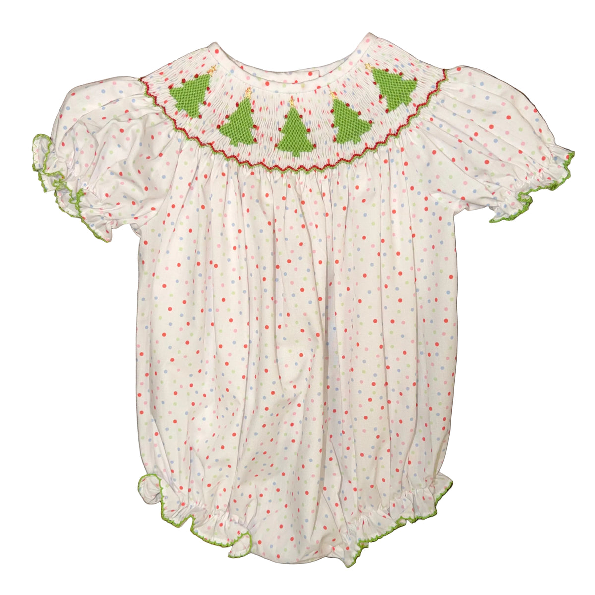 Smocked Christmas Tree Bishop Bubble