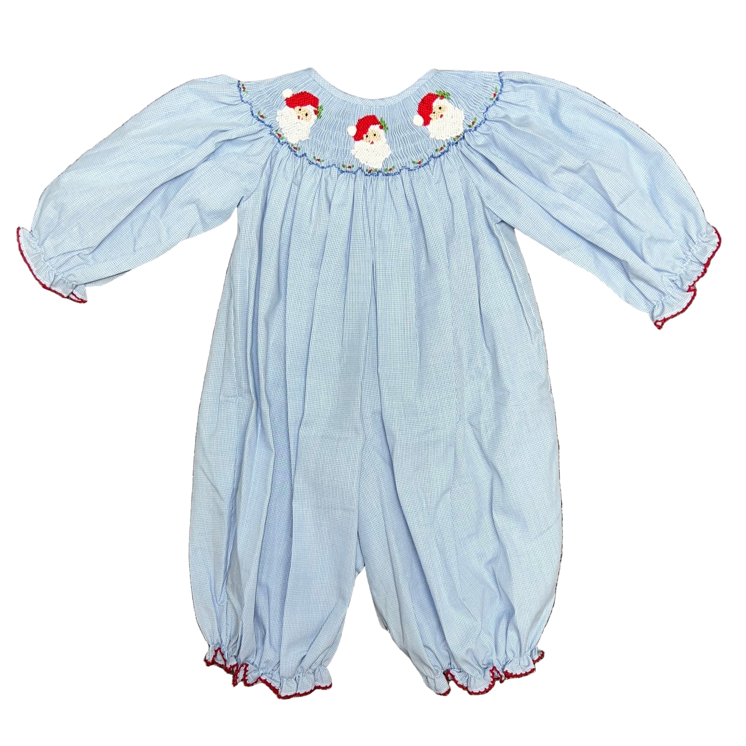 Smocked Santa Claus Long Bishop Bubble