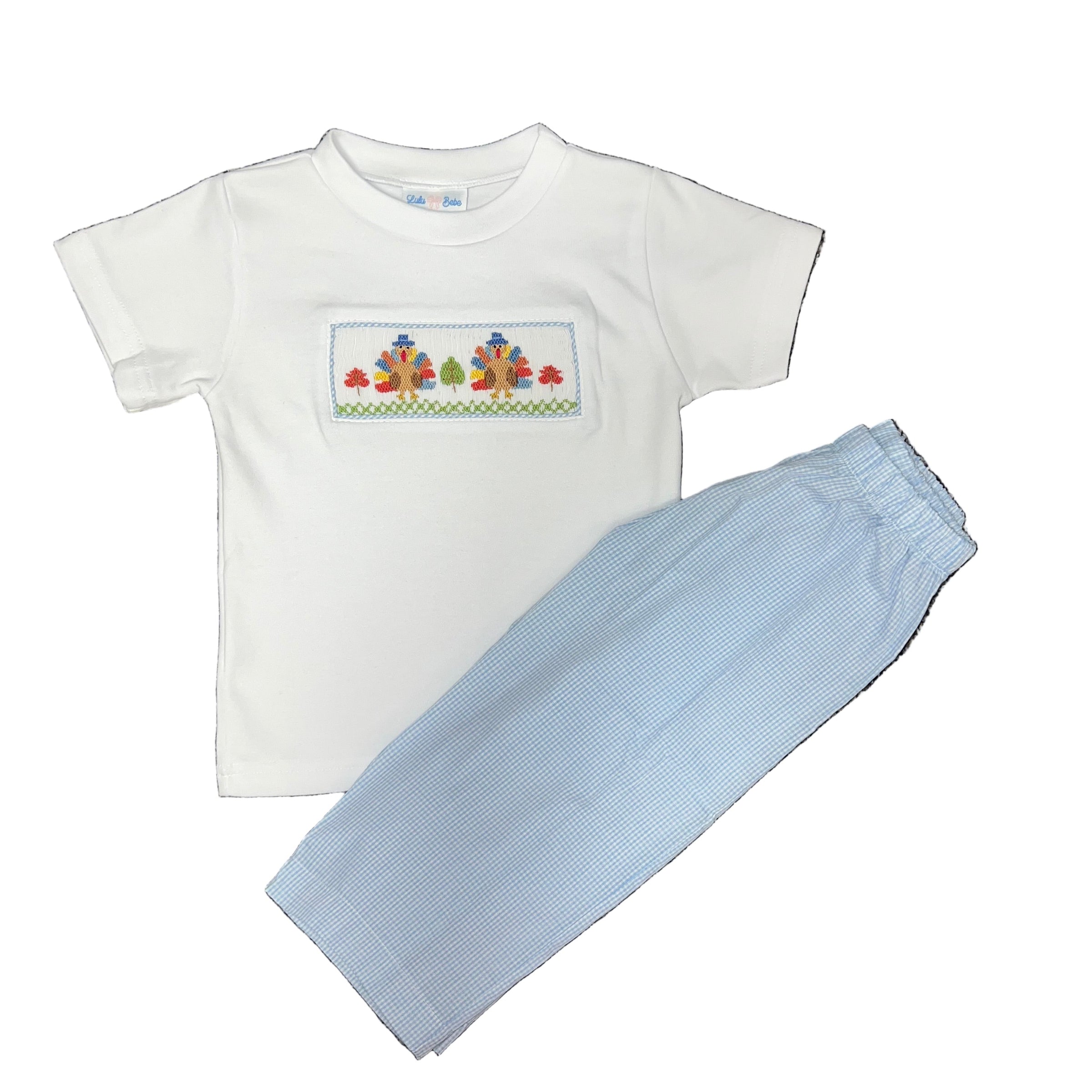 Smocked Turkey Pant Set