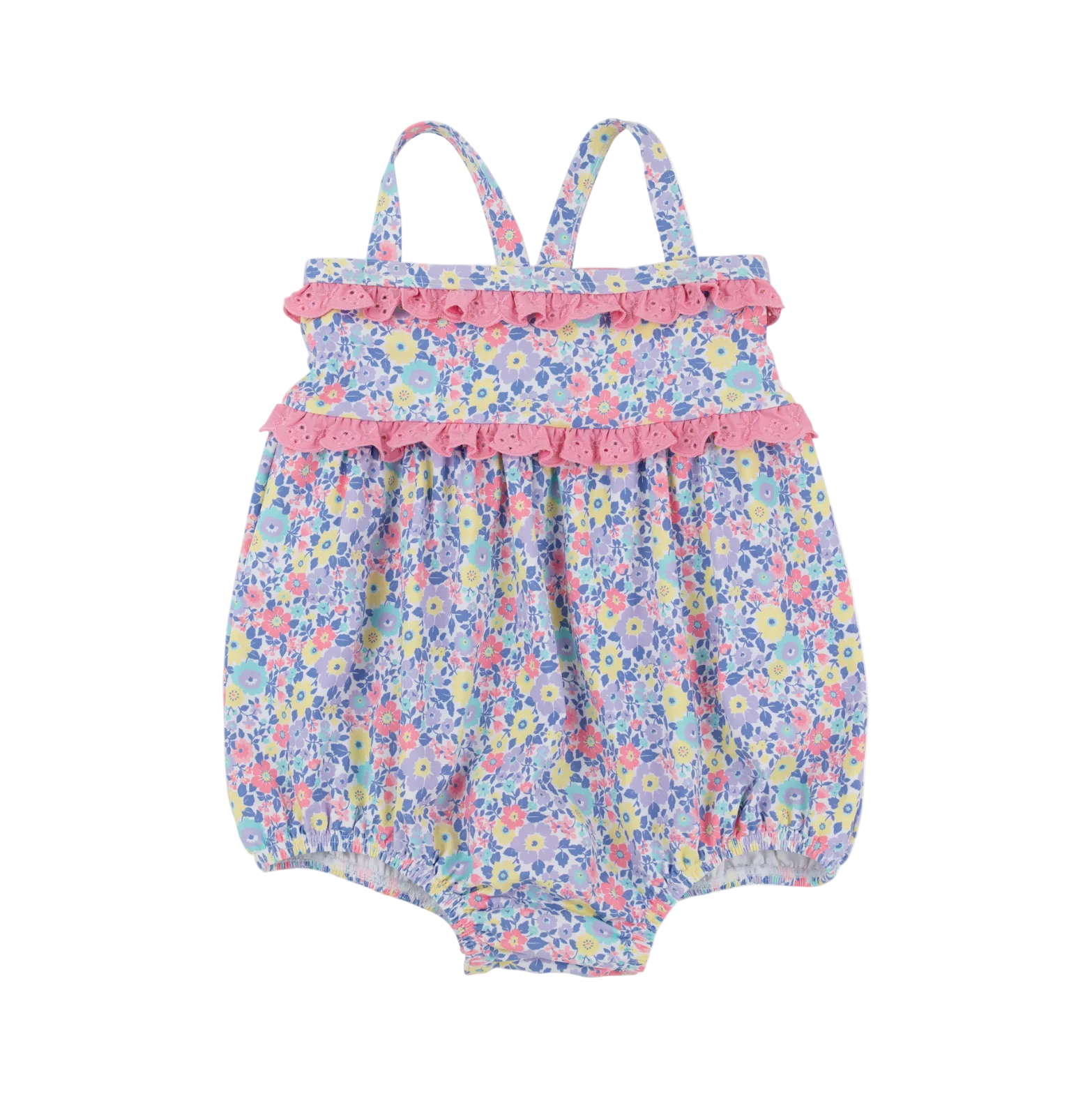 St. Bart's Bubble Bathing Suit Briar Patch Petals Hamptons Hot Pink