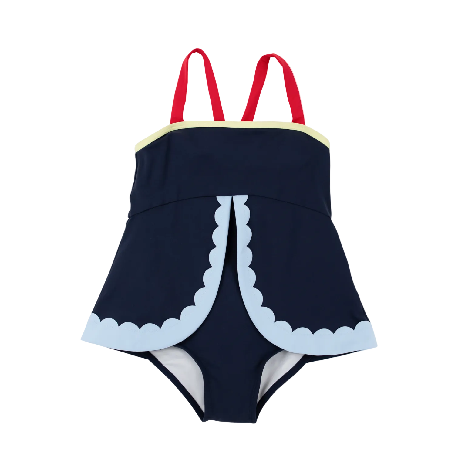 Stratford Scallop Swimsuit Nantucket Navy Richmond Red Beale Street Blue Lake Worth Yellow